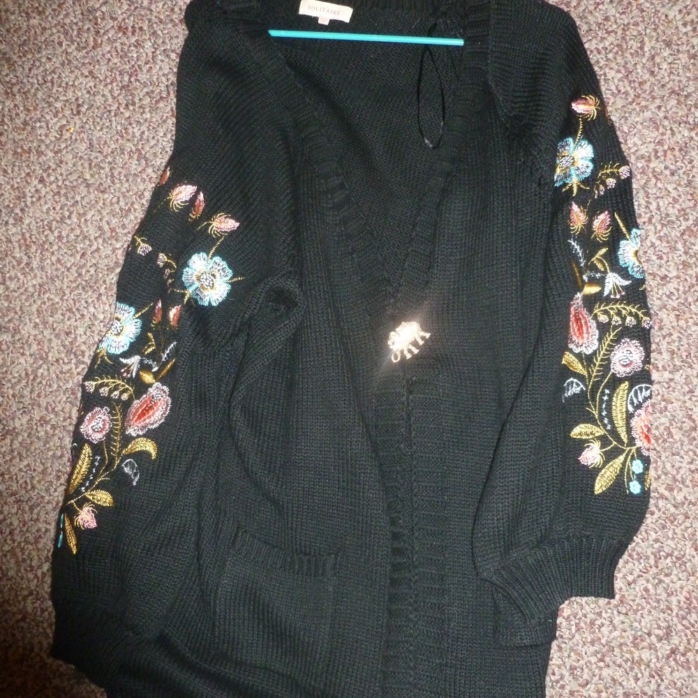 2for25 solitaire anthropologie floral cardigan XL
